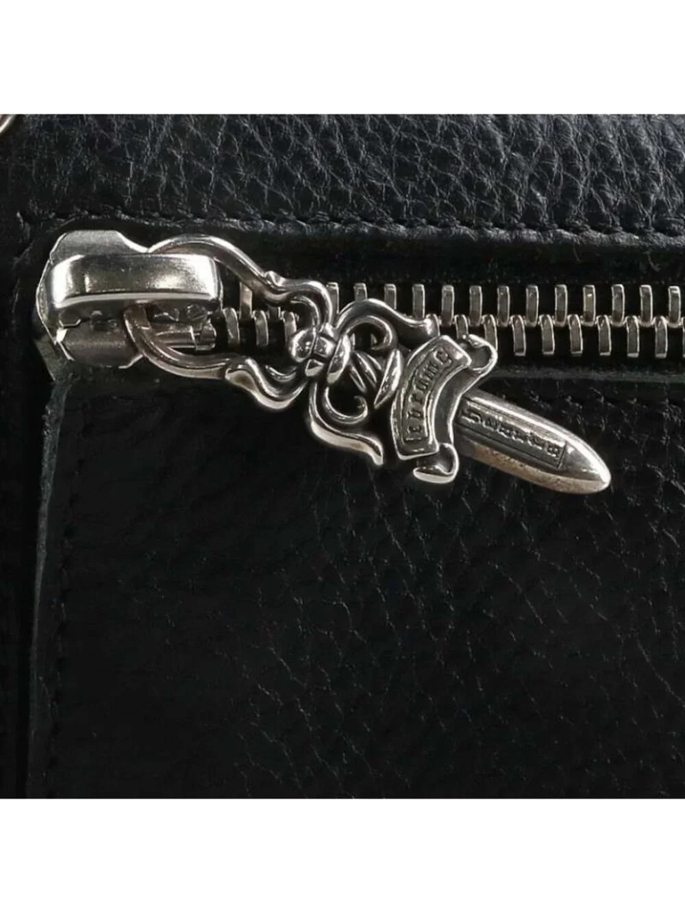 Chrome Hearts Wave Cross Ball Button Leather Wallet